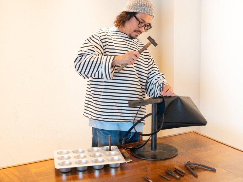 A craftsman at work in the workshop